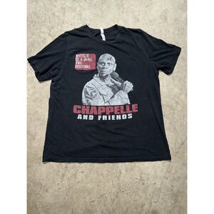 Men's Sz XL Dave Chappelle Logo Netflix Show Fan T Shirt Black Short Sleeve